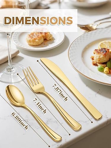 Vista 27 de WDF Cubiertos de plástico negro de 180 piezas, el juego de cubiertos de plástico incluye 60 tenedores, 60 cuchillos, 60 cucharas, cubiertos Negro