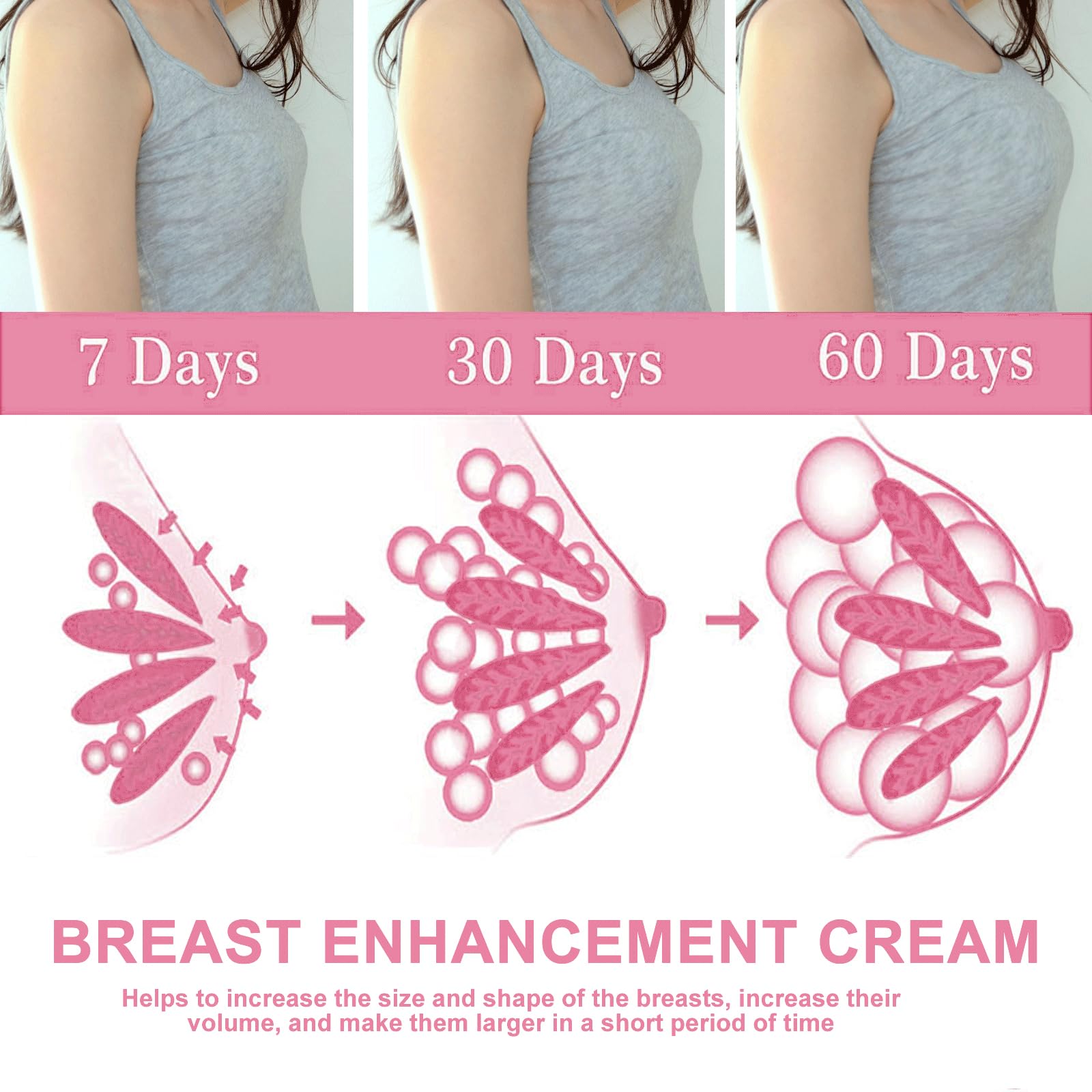 Crema per l'ingrandimento del seno Breast Plumping Cream Seno Lifting Crema per Ingrandimento Seno Seno Rassodante Busto Ingrandimento Crema Massaggiante Crema Massaggiante Petto Nutriente E Più Festo