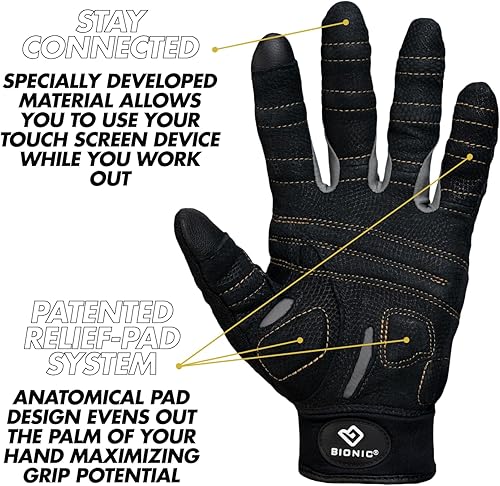 Miniatura 3 de El Guante de Marshawn Lynch oficial  Bionic guantes Beast Mode Full dedo guantes para levantamiento de fitnessWNatural Tecnología de ajuste de los