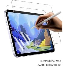 Samsung Galaxy Tab S10 Fe Plus Uyumlu Ka t Hissi Veren Mat Paper-Like Ekran Koruyucu,  effaf Clear