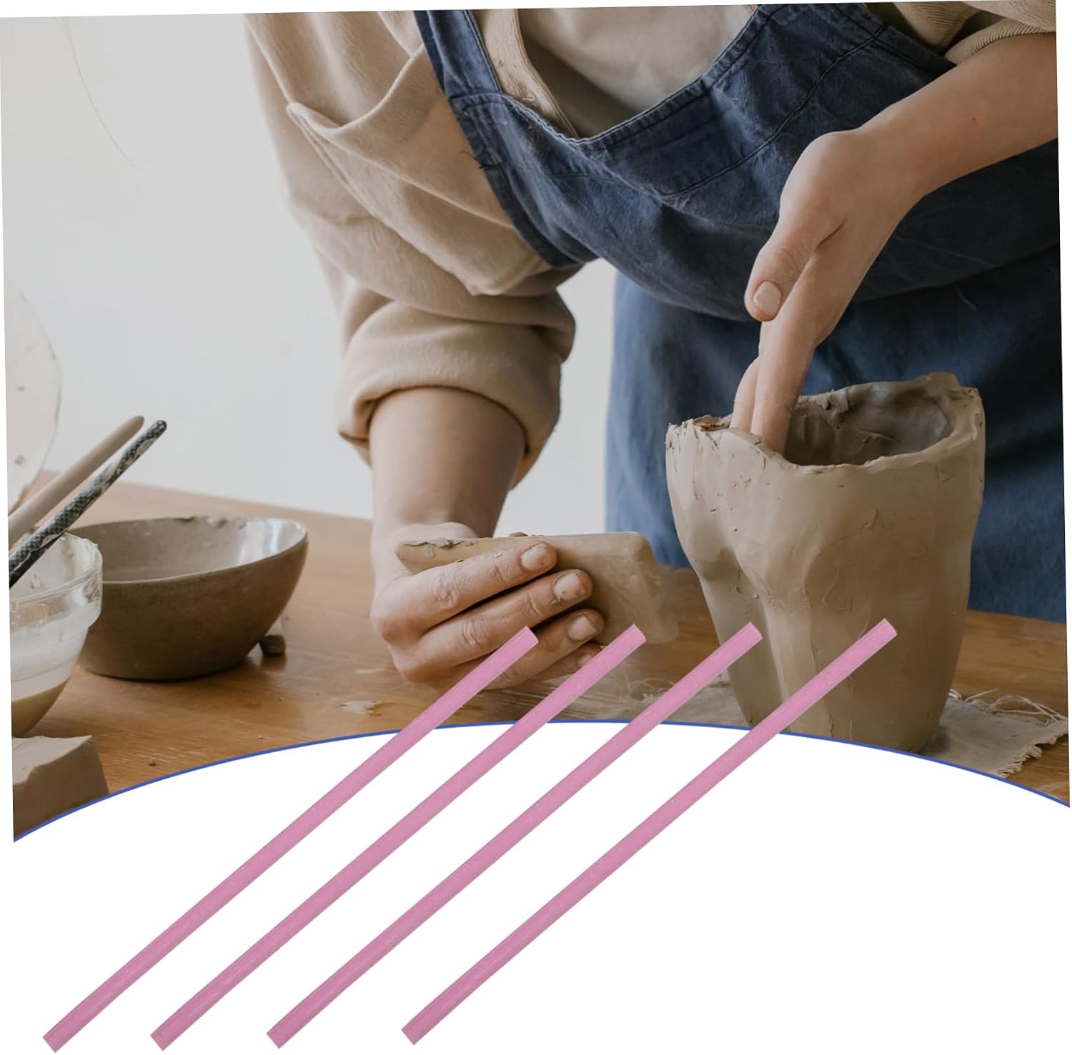 DIYEAH 10pcs Jewelry Hanging Burning Rods Kiln Pottery Accessories Ceramic Jewelry Kiln Rod Refractory Stick for Firing Tool
