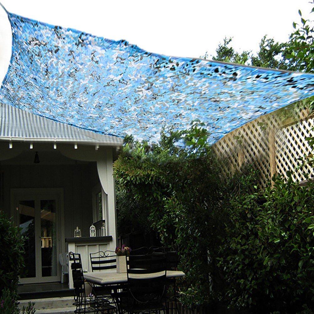 Oudini Blue Oxbulk Roll Camo Netting Camouflage Net Woodland Netting For Sunshade Hunting Shooting/Blue/2 * 3M(6.6 * 10Ft)