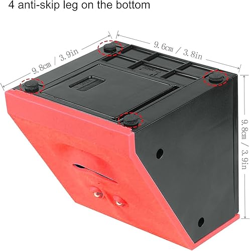 Miniatura 6 de Face Coin Bank Money Eating Coin Bank Caja de ahorro de mono con pilas (rojo)