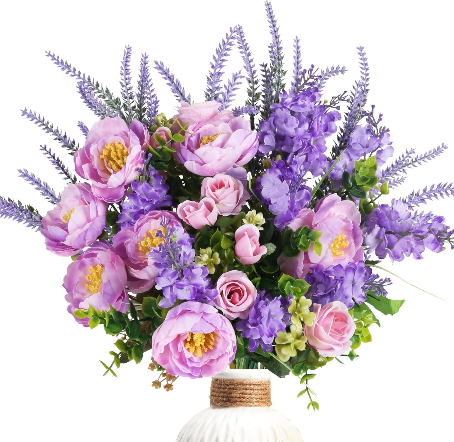 4 Bouquets Fleurs Artificielles En Soie - Hortensias Pour Décoration Maison