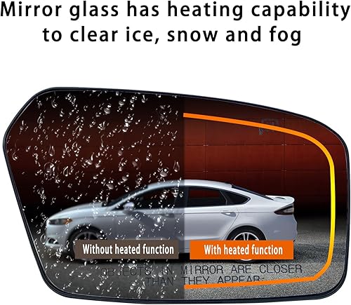 Miniatura 5 de Espejo lateral derecho de repuesto para Ford Fusion 2006 2007 2008 2009 2010  Para Ford Fusion espejo lateral de cristal con soporte trasero