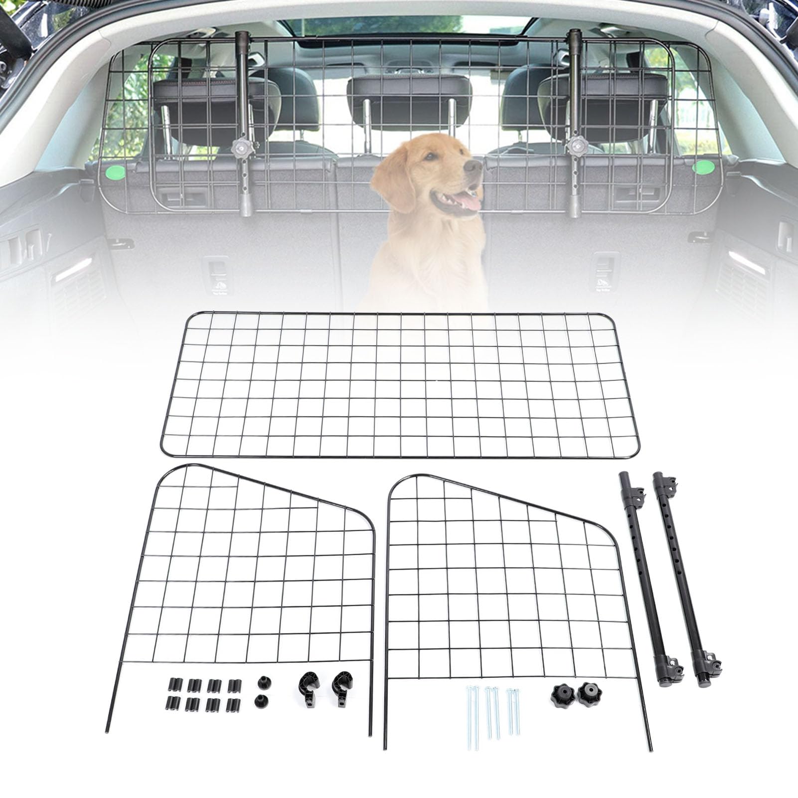 Barriera per cani regolabile cancello divisore animale pesante rete cane universale per veicoli SUV camion