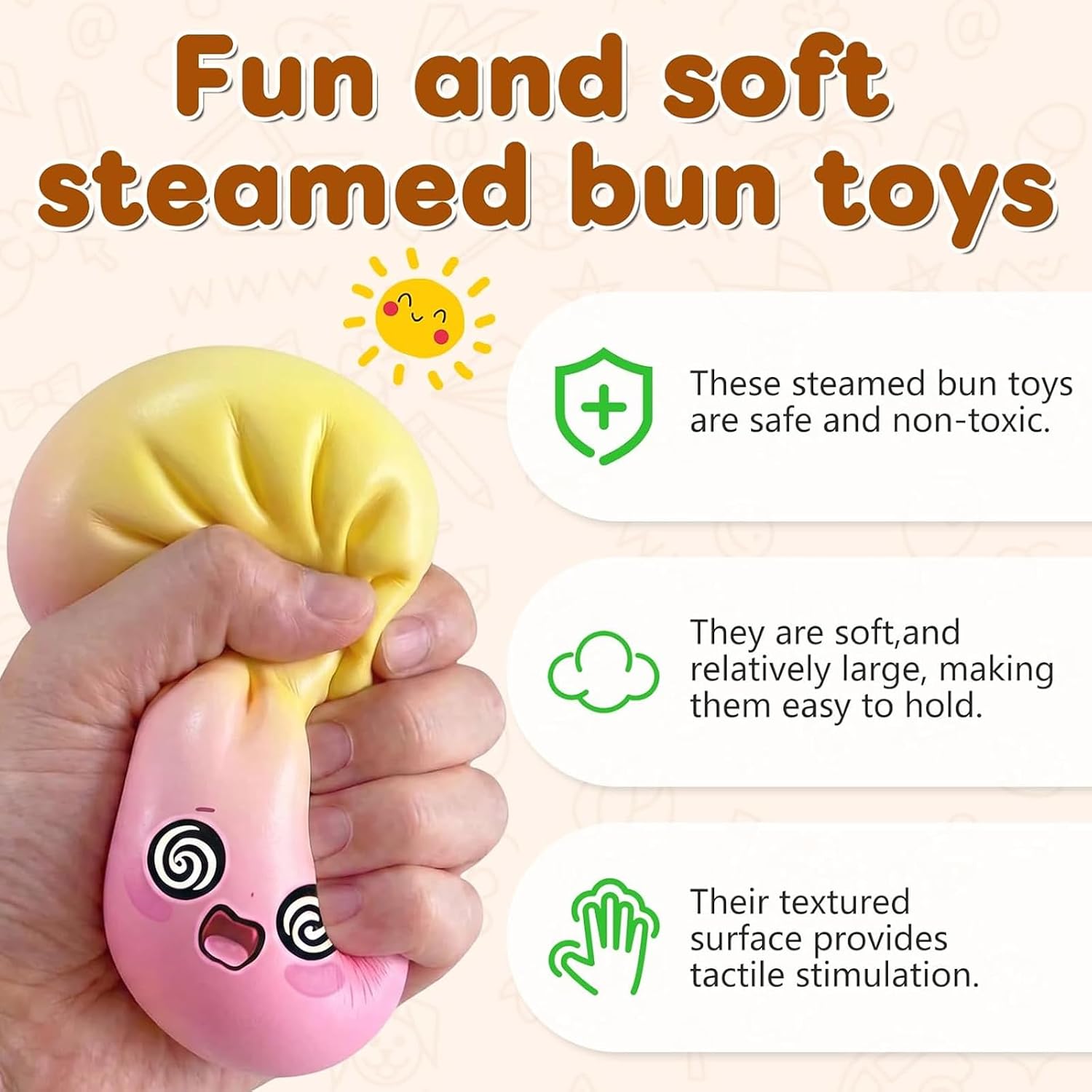 4Pcs Dumpling Squishies Mystery Box, 18 Colors Random Mystery Glitter Dumpling Squishies Toy, 2026 Upgrade Colorful Stress Balls Fidget Sensory Toy Desk Toys (Random 4 Colors)