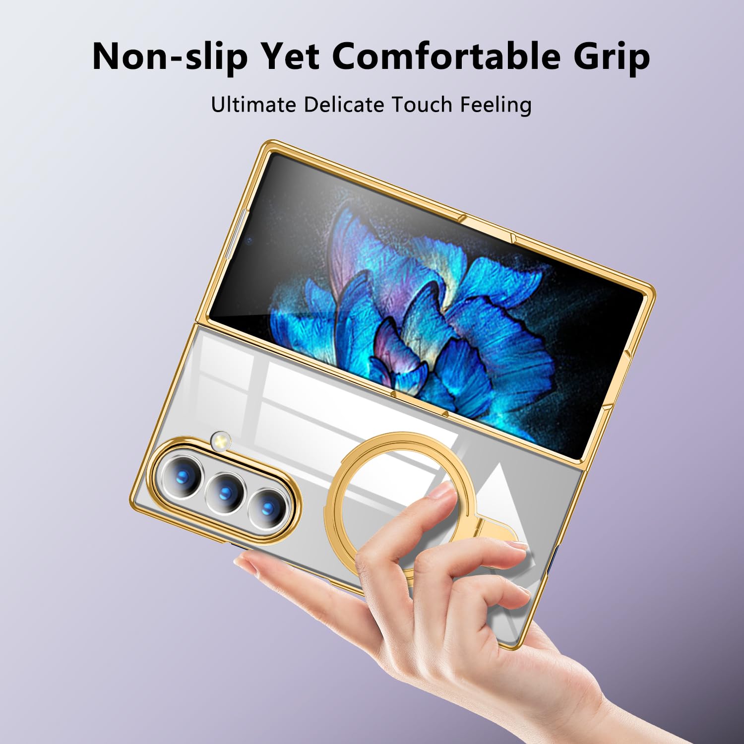 Custodia trasparente per Galaxy Z Fold 8 Ultra con supporto ad