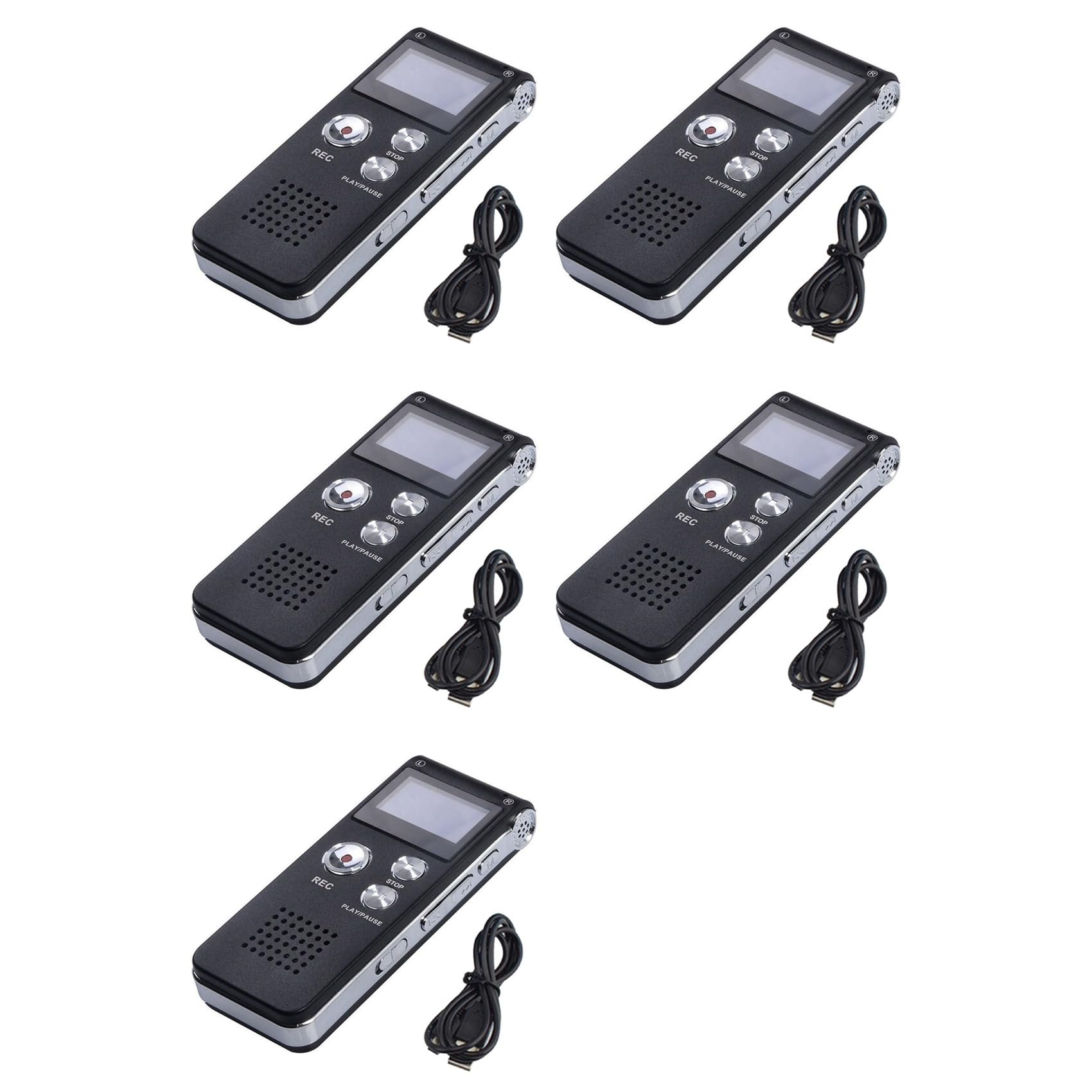 5X Grabadora de Voz 8G, Reproductor MP3 con Reducción de Ruido de Alta Definición, Adecuado para Reuniones y Otras Ocasiones