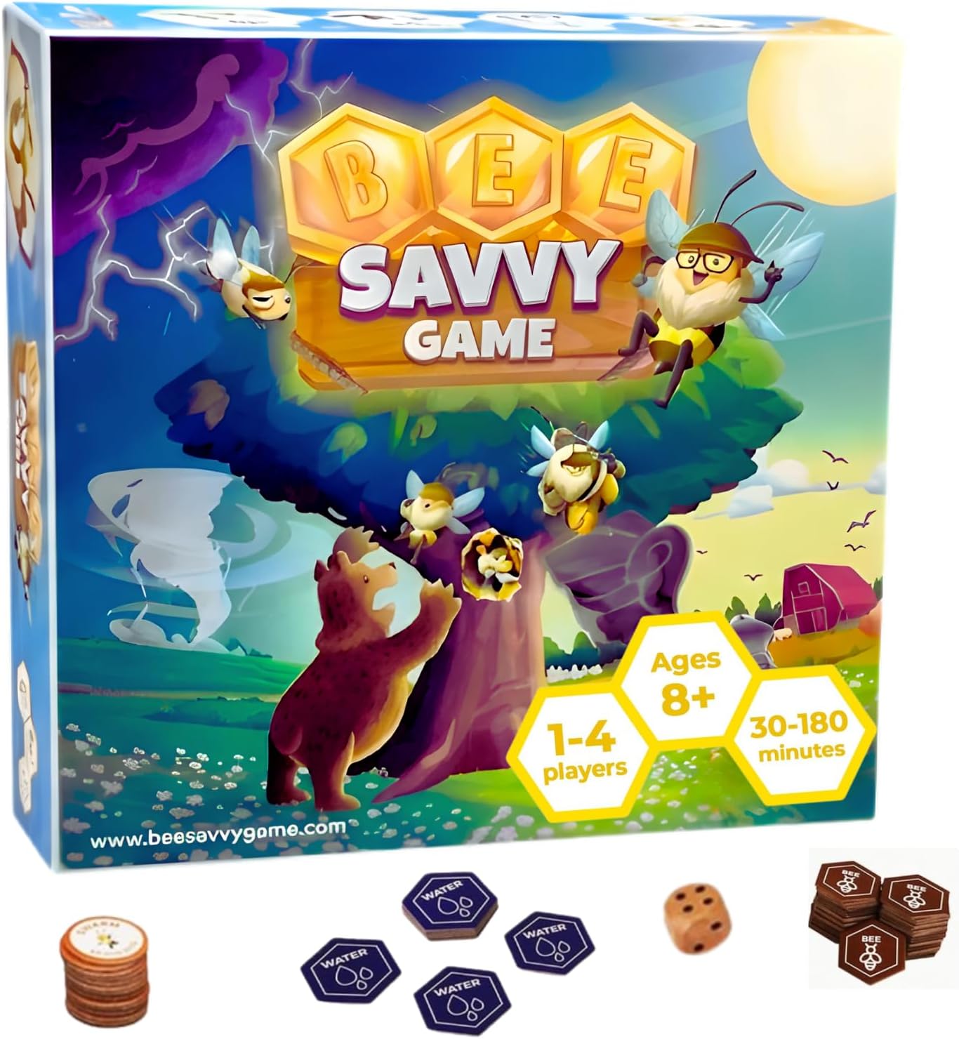 Engaging Hive Game - Strategy Planning for Survival Educational Hive Board Game Based on Bee Biology - Family, Ideal for Pre-Teenagers, Parents, Teachers - Board Games 8+ Year Old
