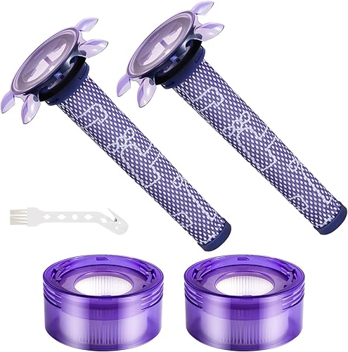Paquete de 4 filtros de vacío V8 compatibles con Dyson V8, nueva versión SV25Dyson V7, nuevo modelo SV37, 2 prefiltros y 2 postfiltros Comparar con