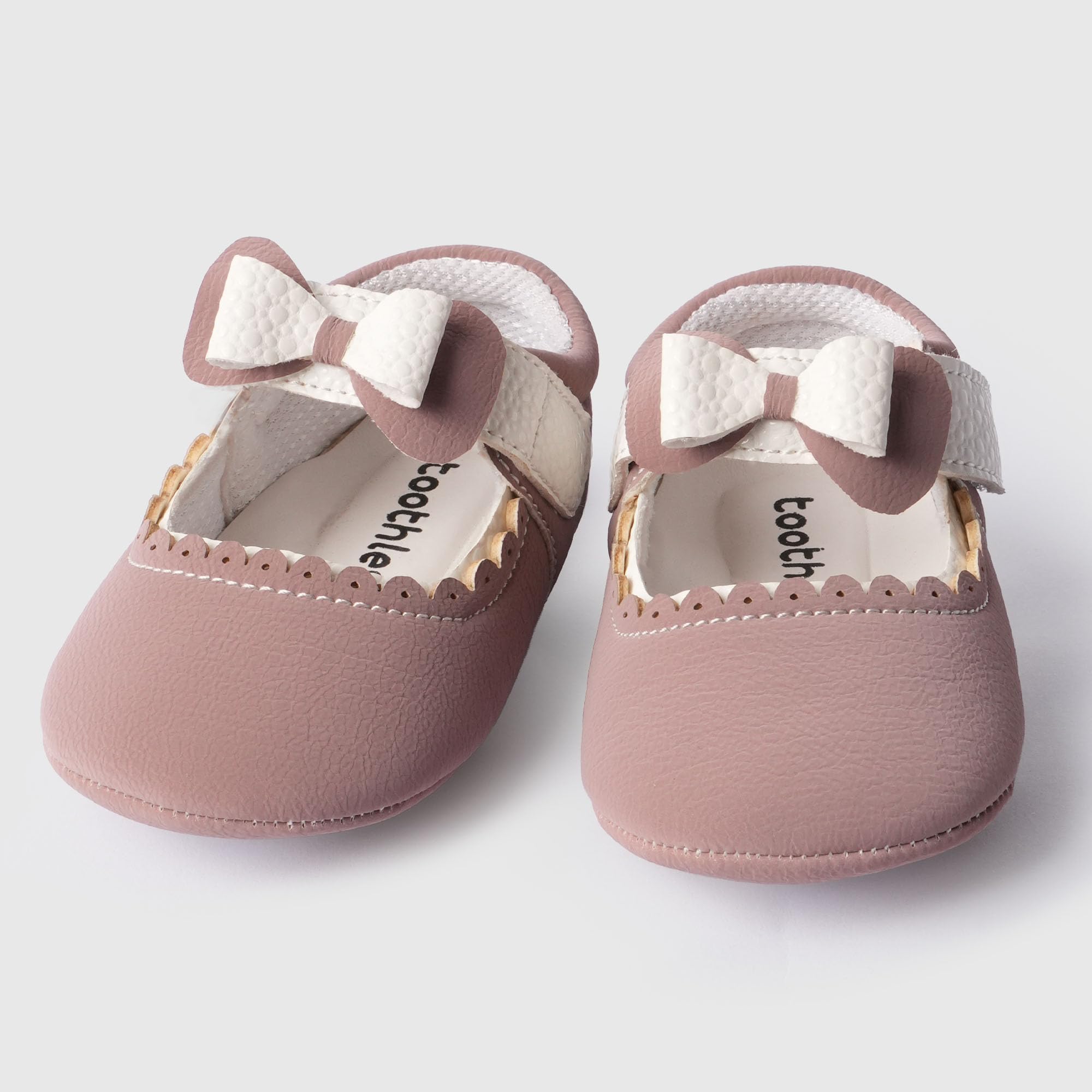toothless Sweet Bow Baby Shoes Adorable Soft Sole First Walkers for Infants | Skin Friendly & Comfortable Booties | 9-12 Months 1