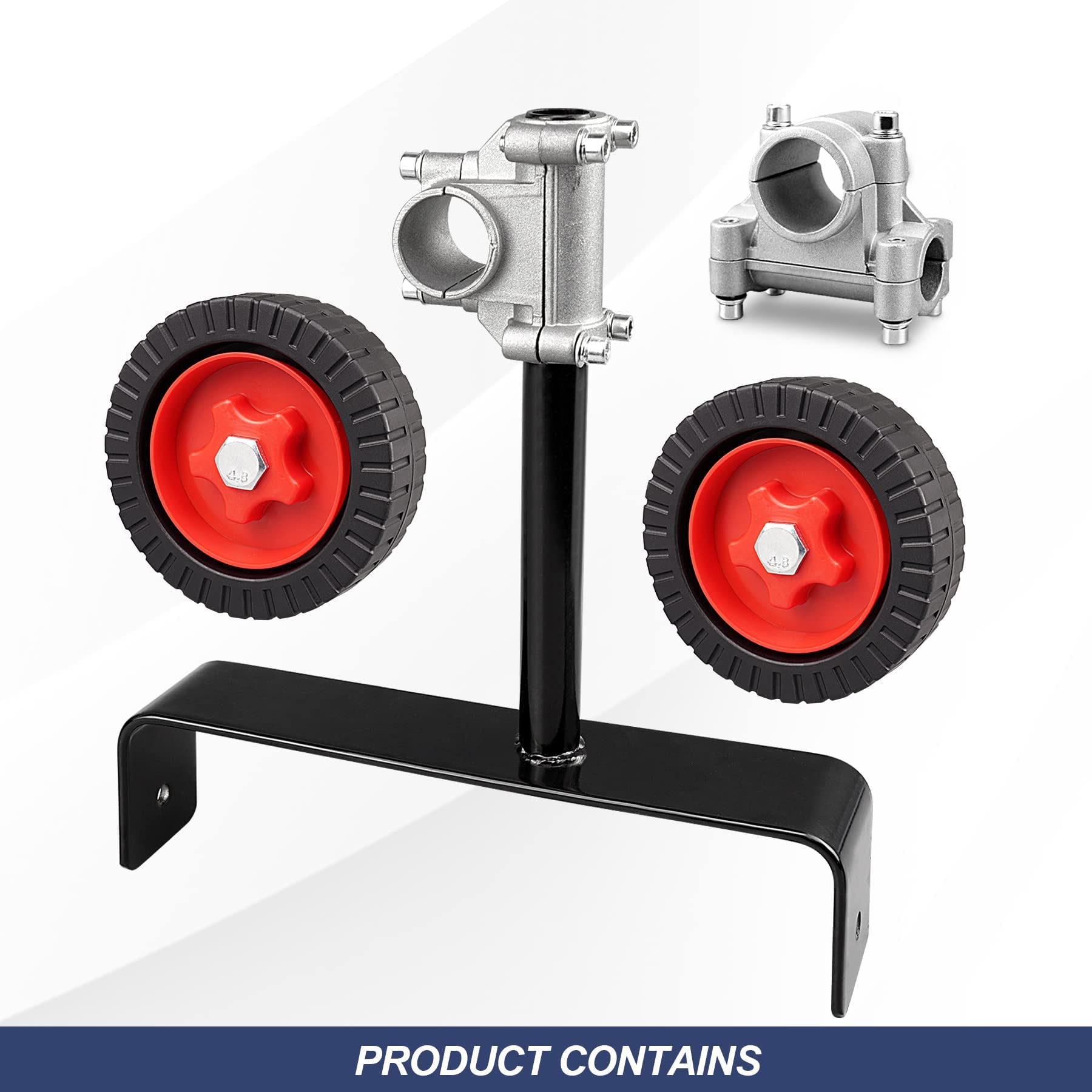 Universal Trimmer Support Wheels - Adjustable Height Auxiliary Wheels For 26mm/28mm Shaft Brushcutters