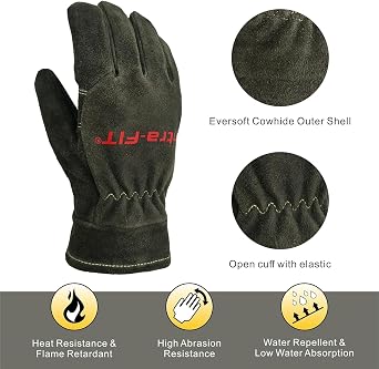 Firefighting Gloves, Wildland NFPA 1950-2025 Fire Fighter Glove, Fire Gloves with Heat & Flame Resistance