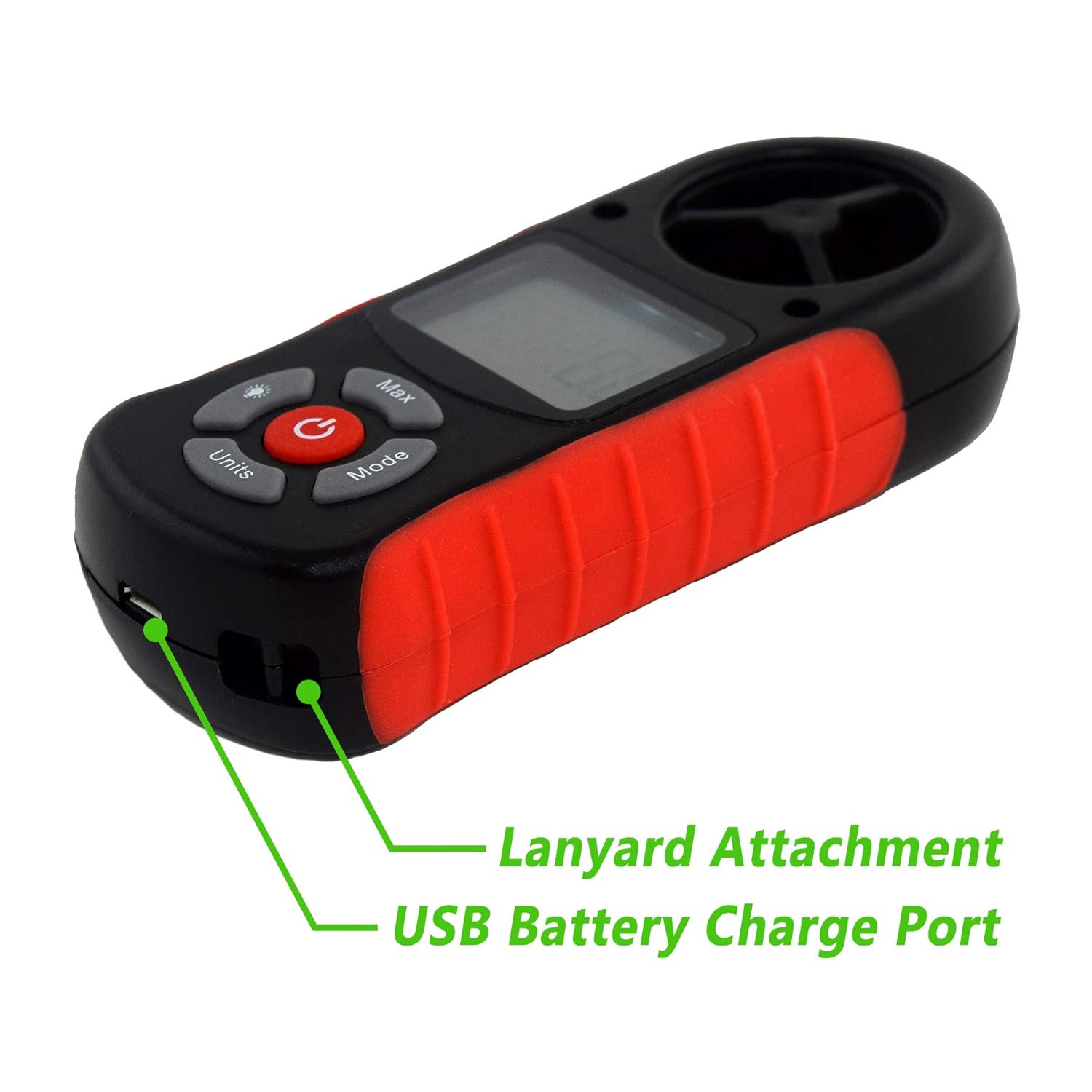 eA990R Anemometer by ennoLogic – 8 Parameters: Wind Speed, Wind Chill, Air Temperature, Humidity, Heat Index, Dew Point, Barometric Pressure, and Altitude – Digital Weather Meter with Backlight