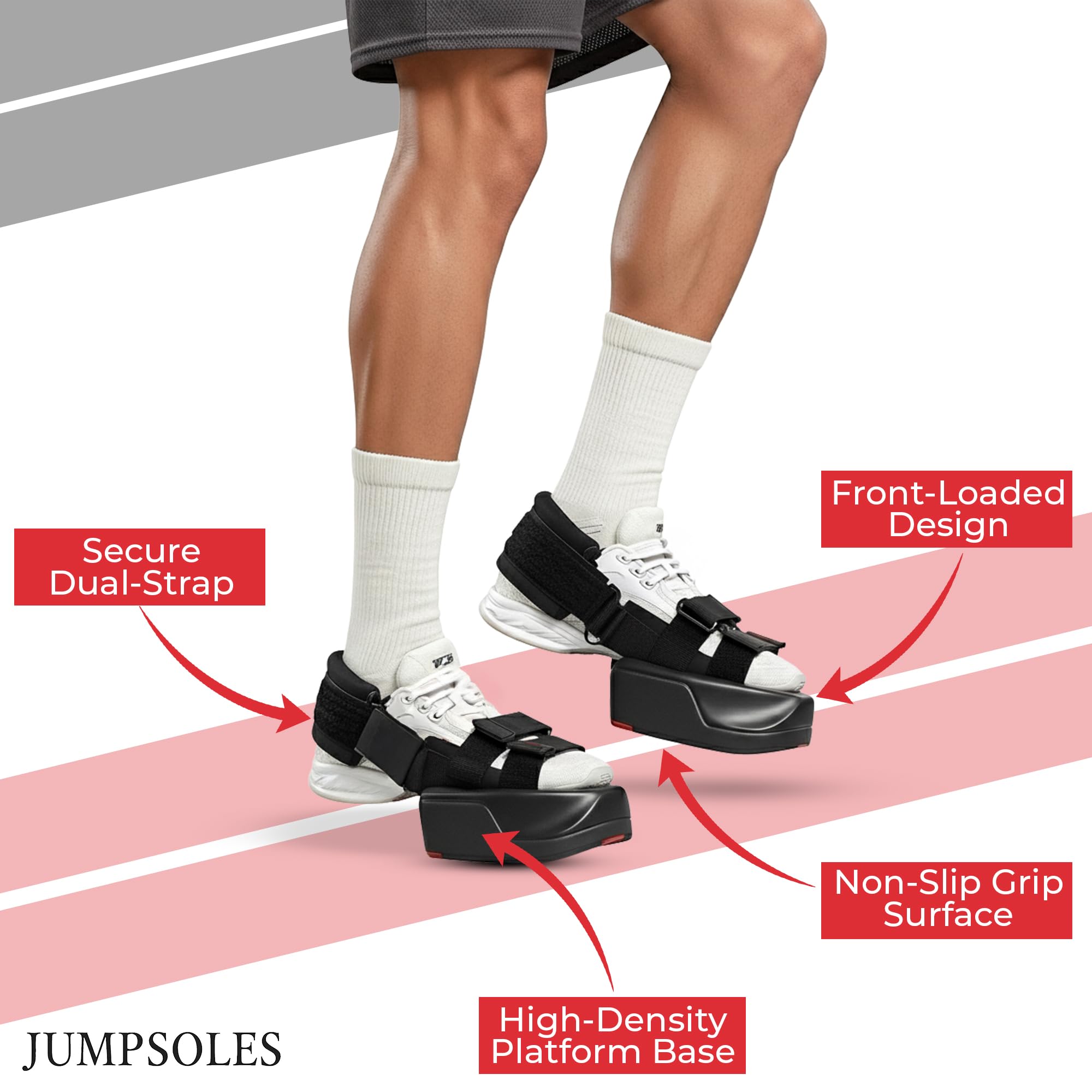 JumpSoles Plyometric Platform Jump & Speed Training Shoes Men\'s Size Medium 8-10 Jump Soles Medium 8-10 – Second Trail Co main image 3