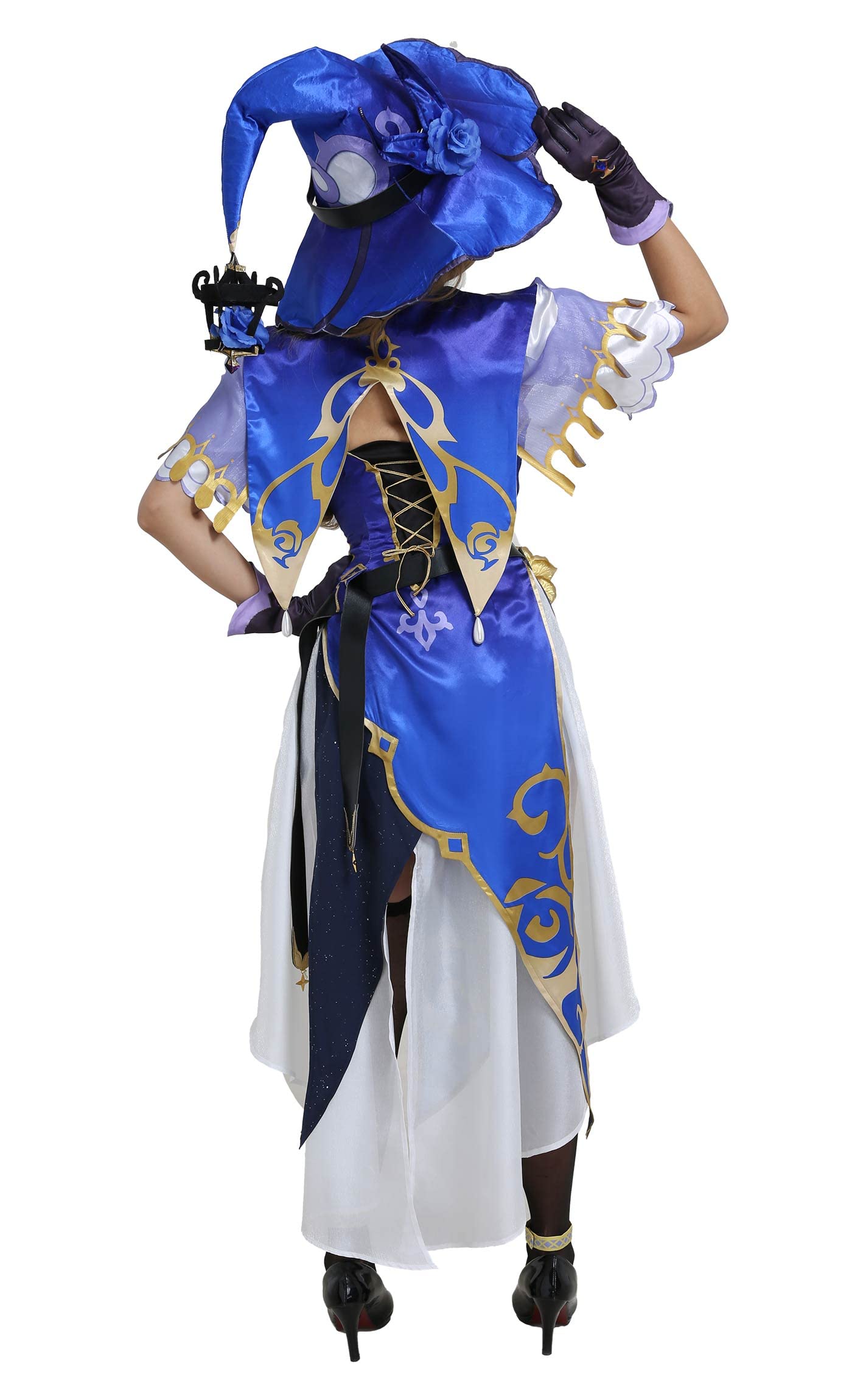 Cosplay.fm Women’s Anime Cosplay Costume Full Set with Witch Hat and Stockings for Game Cosplay
