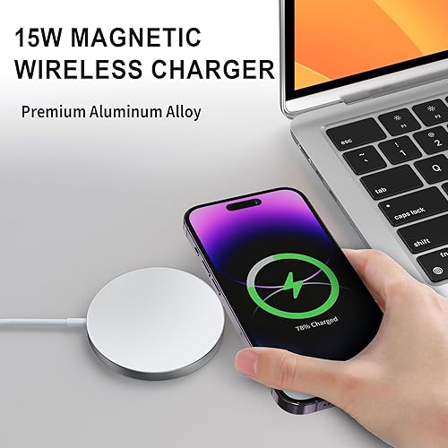 Miniatura 2 de Cargador MagSafe de 15 W, almohadilla de carga inalámbrica magnética para iPhone 17 16 15 14 13 12 Air Pro Max Plus miniAirPods 2 3 Pro, cargador