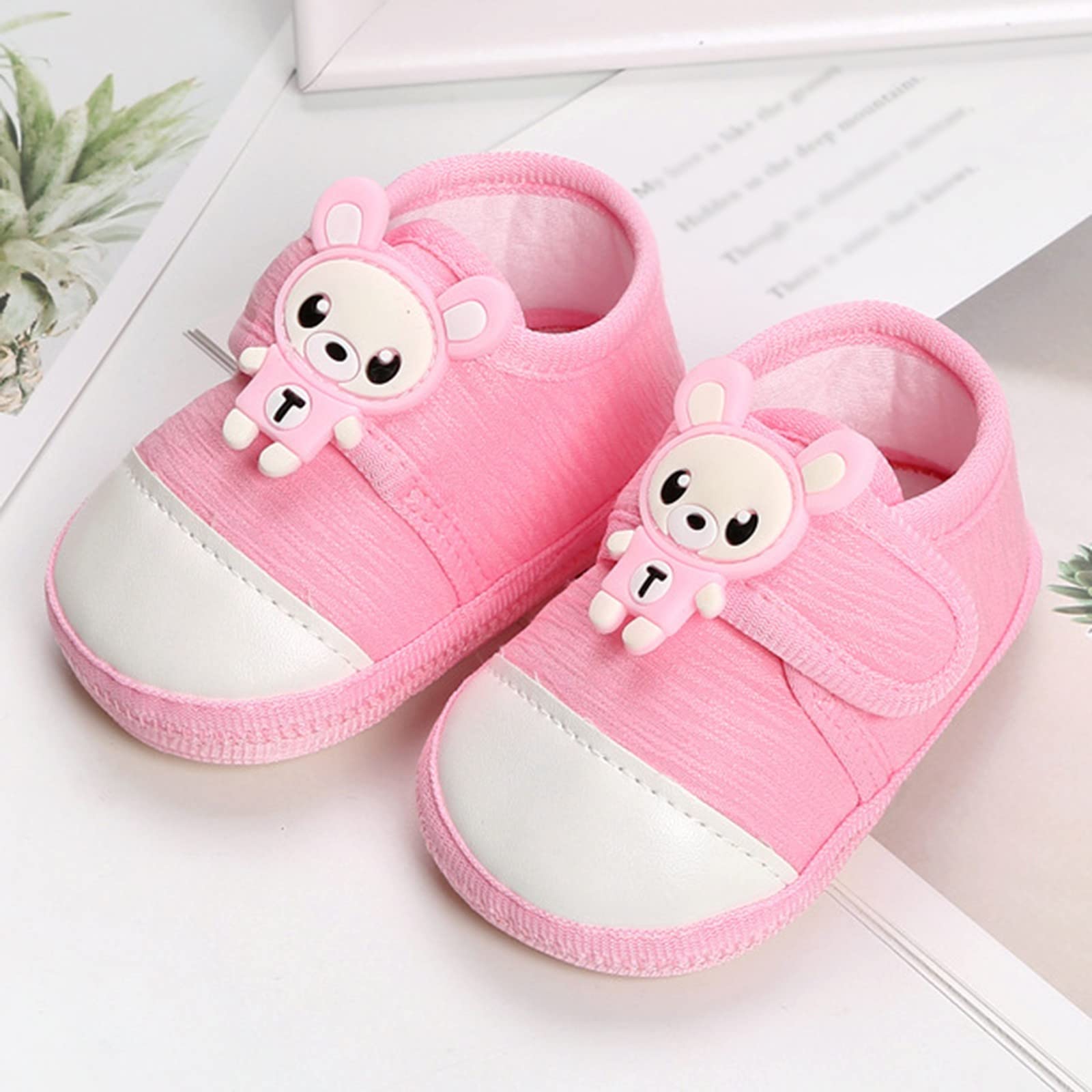 Baby Shoes Boys and Girls Walking Shoes Comfortable and Fashionable Princess Shoes Little Girl Tennis Shoes (Pink, 5 Infant)