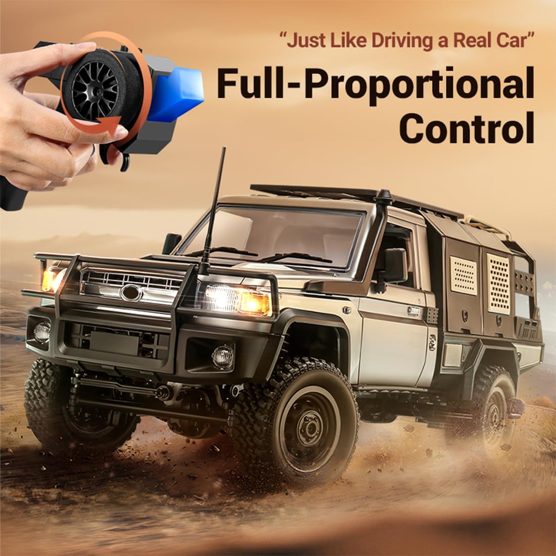 1/12 RC Truck, 2,4 G 4WD Car RC samochód pickup truck, dwa tryby prędkości, model vana, ciężarówka, zabawka prezent urodzinowy dla dorosłych -RTR