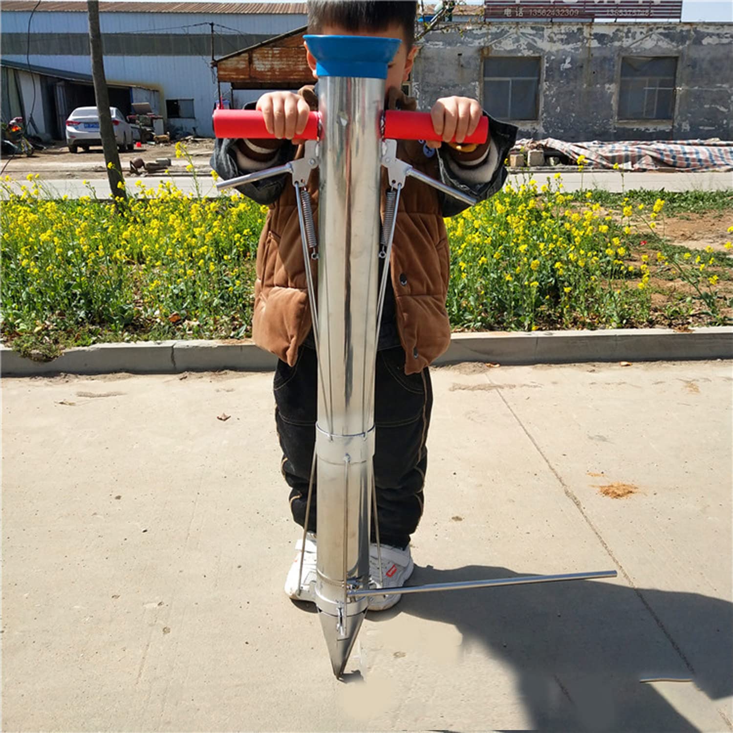 Fioriera per bulbi con manico lungo,fioriera per bulbi a mano,fioriera bucaneve,strumento per fioriera manico lungo,dibber per bulbi,distributore di semi per seminatore,perforatrice,anche per trapian