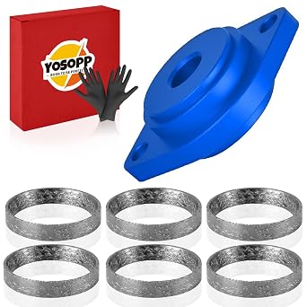 Harley Exhaust Gasket Seal Tool and Tapered Gasket - Fits 1984-2023 Models 6pcs Blue
