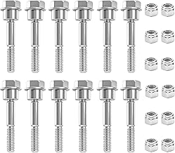 12 Pack 580790401 588077502 Shear Pin Bolts and Nuts Kit, Compatible with Craftsman, Husqvarna, Poulan, Poulan Pro, AYP 2 Stage Snow Blowers, Fits for 192090, 532187494,532192090,532188243, 588077501