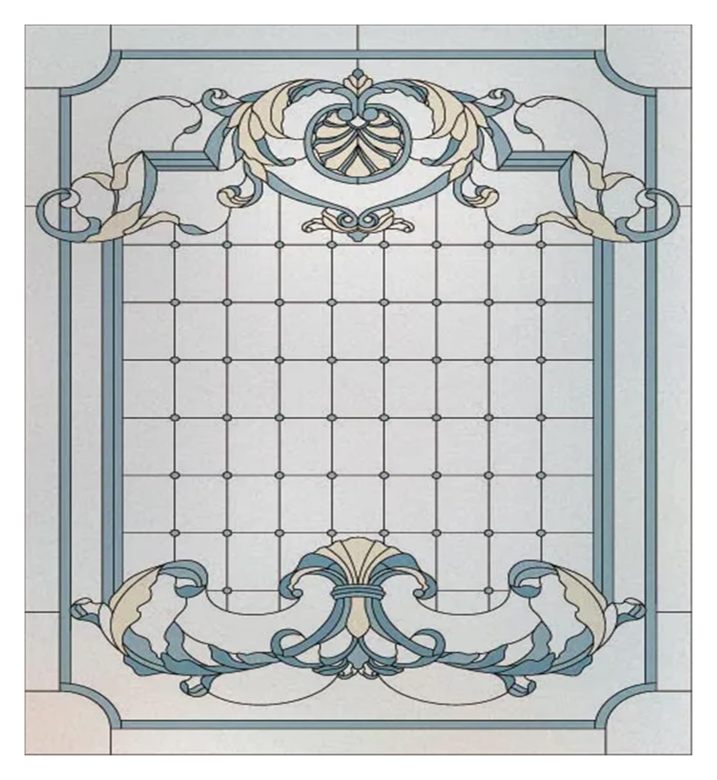 Window Film Stained Glass Window Film Retro Vintage Frosted Static Cling Art Colored Films Door Sticker