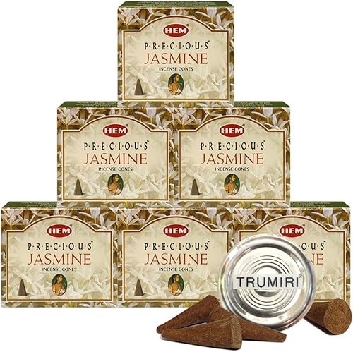 Vista 97 de TRUMIRI Paquete de soporte para cono de incienso con dobladillo de conos de incienso de copal, paquete de 6 (aproximadamente 60 conos)