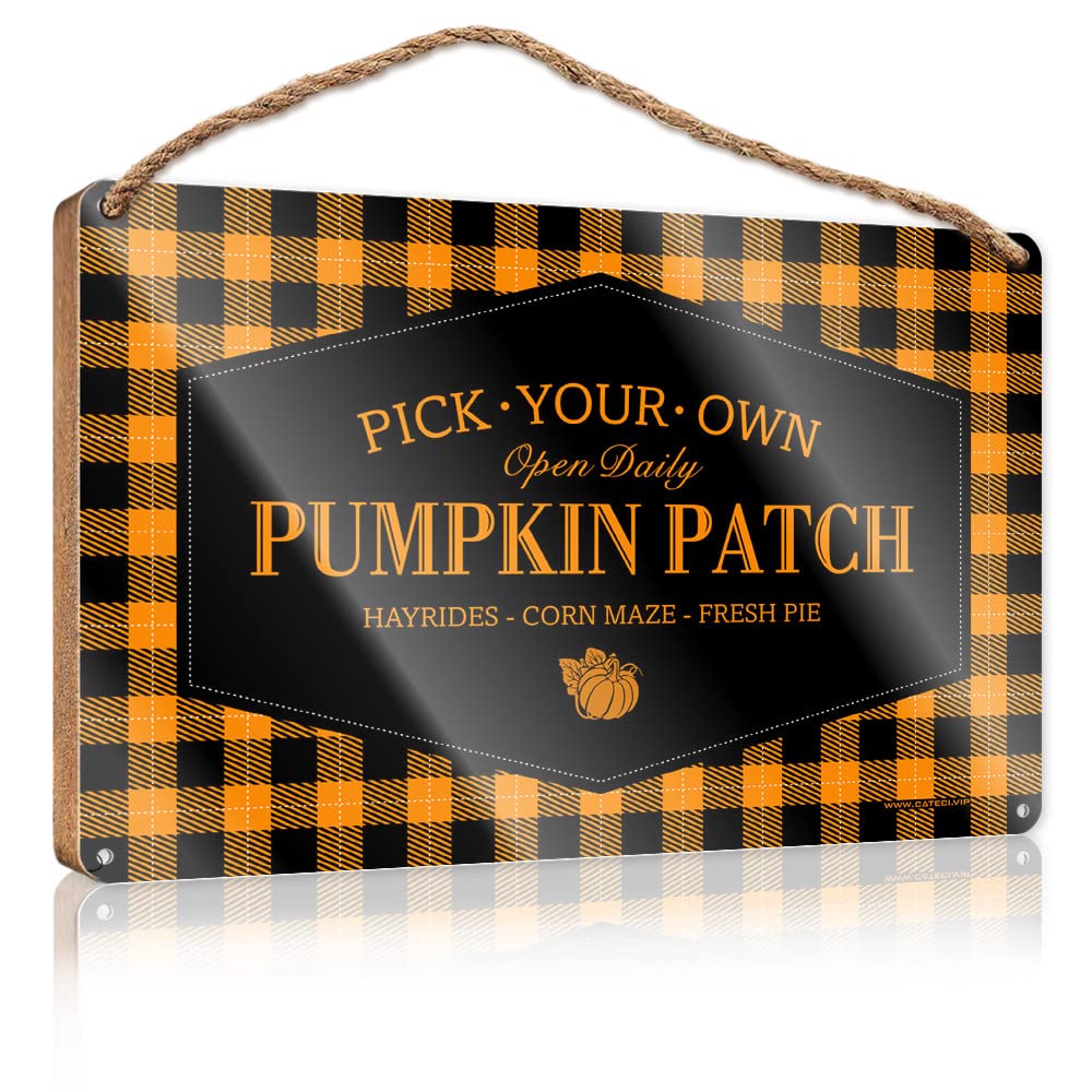 Dtha One Color Door Signs For Home Funny Fall Farmhouse Pumpkin Patch Wooden Sign Sayings On Wooden Signs Fall Decor For Porch
