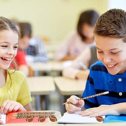 Miniatura 6 de 24 lápices deportivos y 24 borradores de fútbol para niños, lápices de fútbol de madera con borradores para niños, lápices de fútbol para Super Bowl