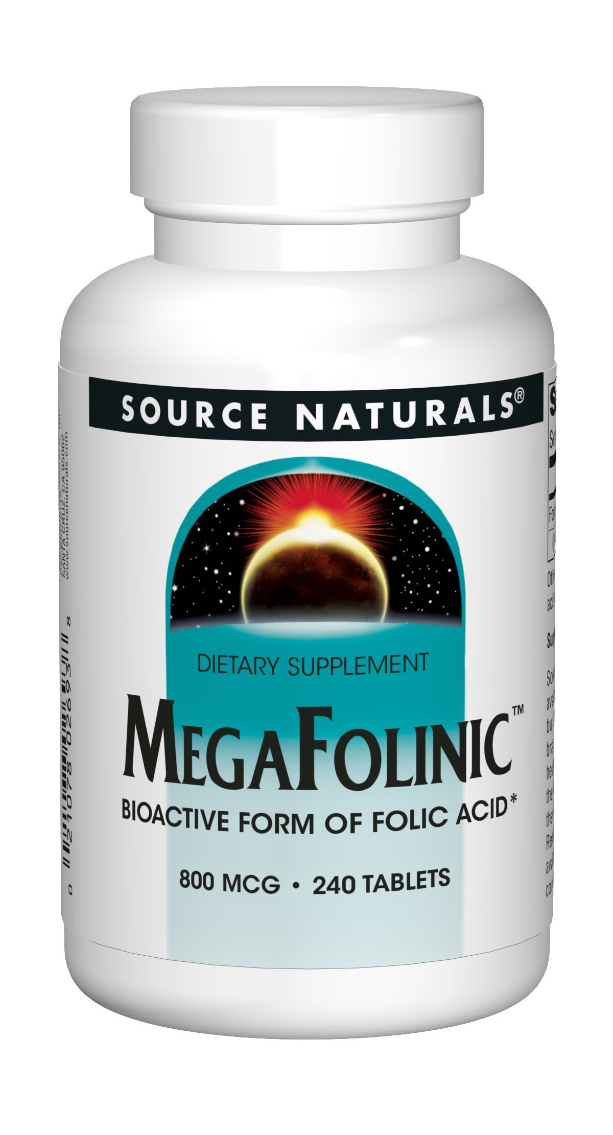 Source Naturals MegaFolinic, 240 Tabs 800 mcg