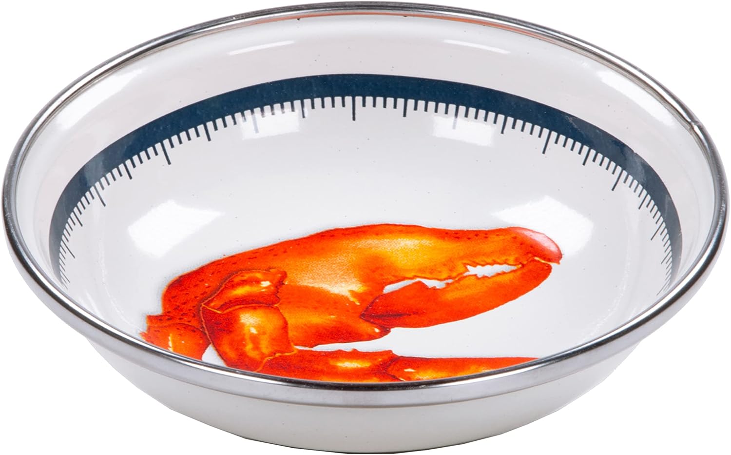 Golden Rabbit Enamelware Tasting Dish Bowls, 4 ounce, Lobster, Set of 6