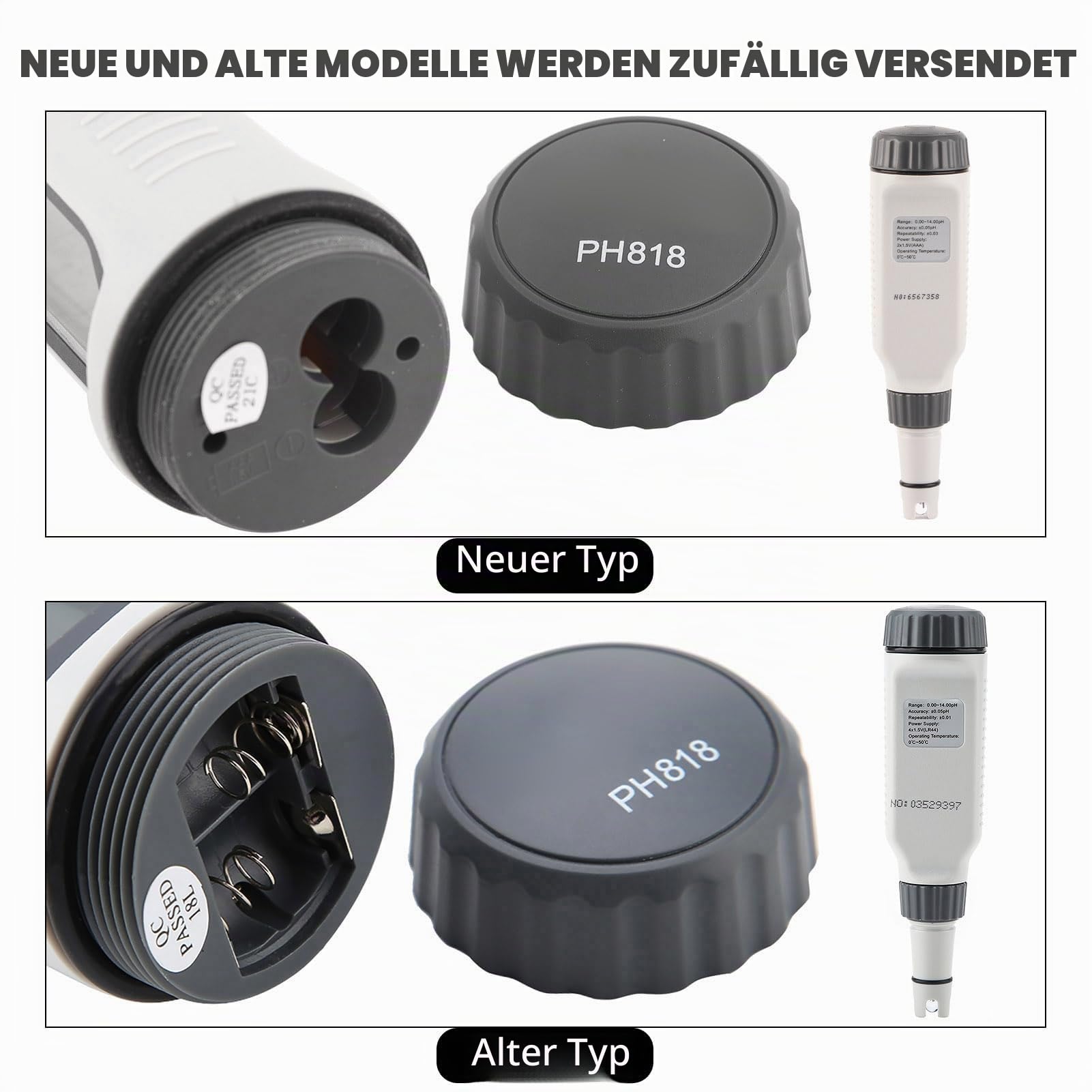 PH Meter Professioneller PH Tester Tragbarer PH-Stift In Wasserqualität Acidimeter PH818 Hochempfindlich Und Genau Mit Großem LCD Display Für Industrie Elektrik Und Landwirtschaft