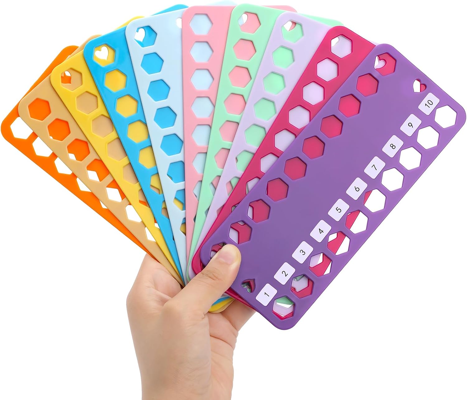 LOKUNN 10 Pcs Embroidery Floss Organizer, Cross Stitch Thread Holder