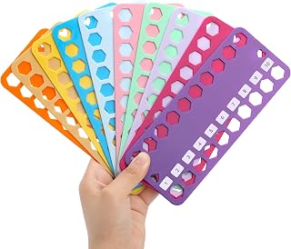 LOKUNN 10 Pcs Embroidery Floss Organizer, Cross Stitch Thread Holder | Cross Stitch Supplies, Durable Plastic, Craft DIY Sewing Storage, Stackable For Easy Storage, Multicolor Thread Organizer