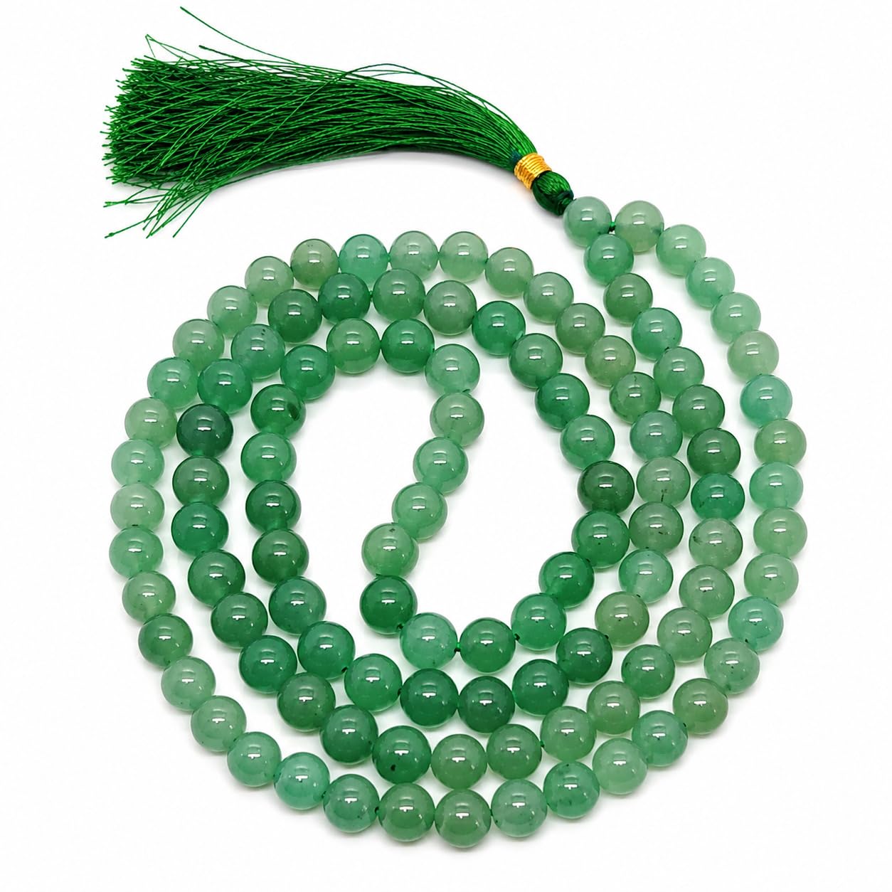 Green Aventurine Jap Mala – 108 Beads Natural Crystal Prayer Meditation Necklace for Healing, Success & Prosperity – Original Green Aventurine Rosary for Men & Women – Spiritual Japa Mala Beads-image-38