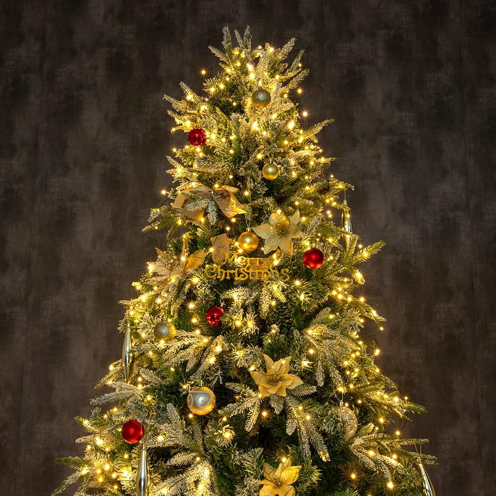 2 Pack Green Wire Fairy Lights Plug in 100Ft 300 LED Warm White Twinkle Lights LED String Lights with Remote for Christmas Tree Bedroom Living Room Wall Patio Party Decoration