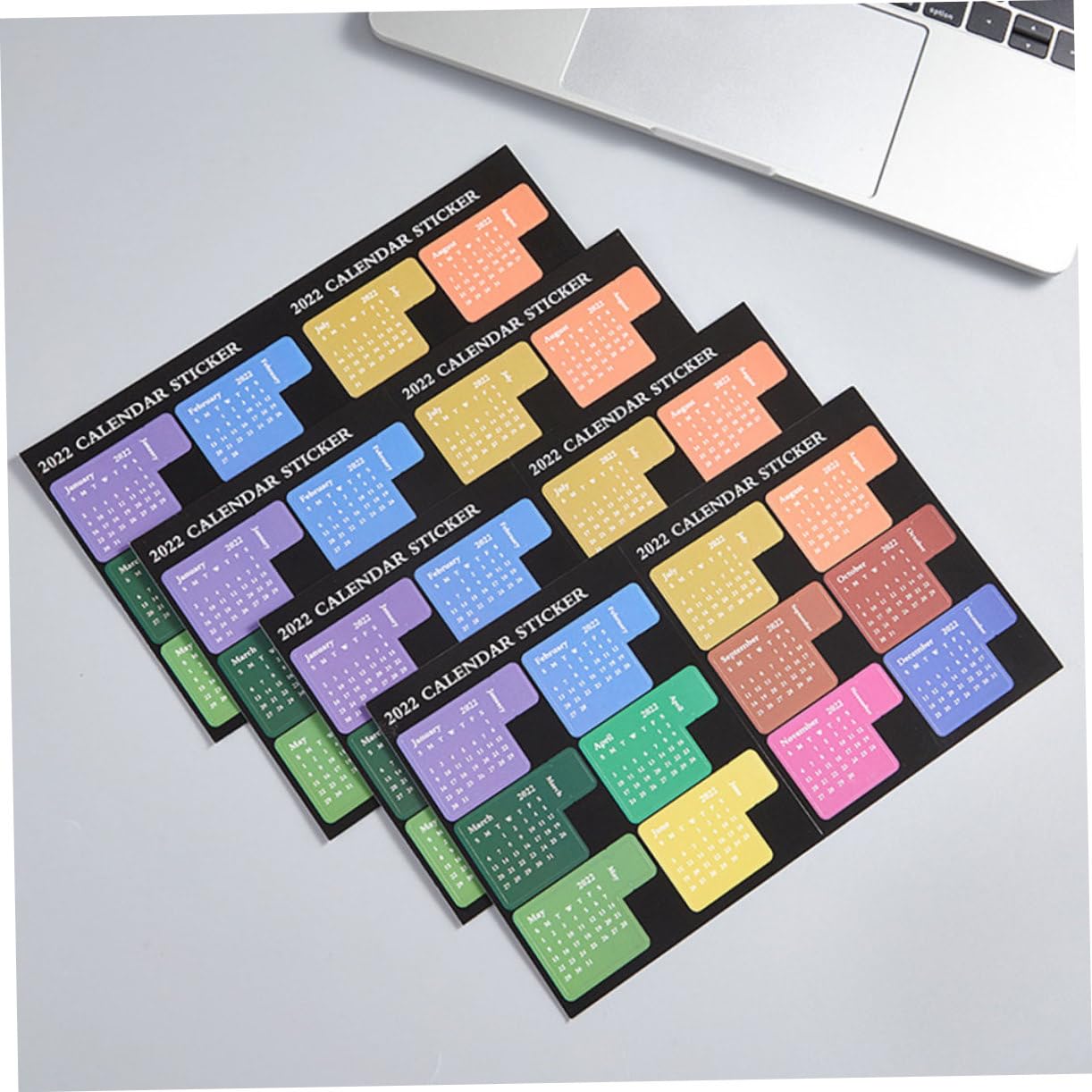 ARTIBETTER 4 Set Adesivi Colorati Per Mensili Etichette Pratiche Per Note Per Scuola E Ufficio Facili Usare E Resistenti All 5 Pezzi * 4