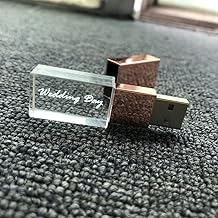 High Speed 64GB USB Flash Drive, Wedding Day Logo Crystal USB Memory Stick Pen Drive, Storage Udisk Pendrive
