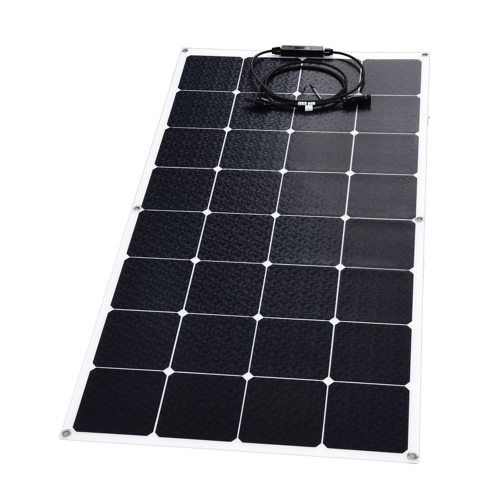 Cocoarm Pannello Solare Pannello Solare Flessibile in Silicio Monocristallino 100W Superficie PET Impermeabile Uscita 18V Resistente Agli Urti per da Campeggio Alimentatore da Tetto per Barche Marine