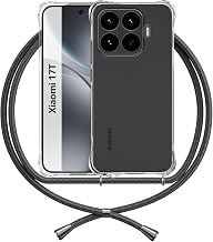 Case Compatible with Xiaomi 17T Cord, Black | Transparent Case with Collar Clear Anti Yellow Reinforced Corners Air Cushion Built-in Shockproof TPU Cover