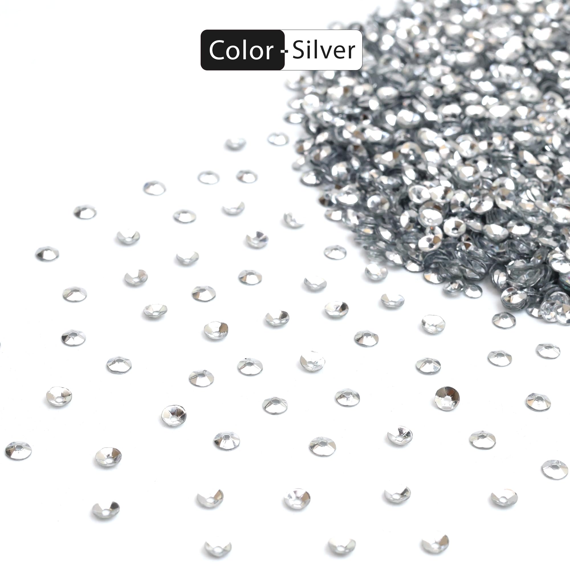 Embroiderymaterial 4MM Sequins Sitara for Craft, Embroidery, and Jewellery Making (Sprinkle Design Gold Color, 50 Gram) 3