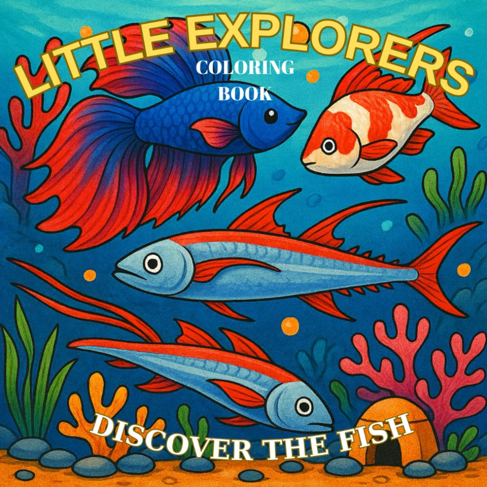 Little Explorers Discover the Fish Coloring Book: 26Full Illustrations of Fish in Alphabetical Order