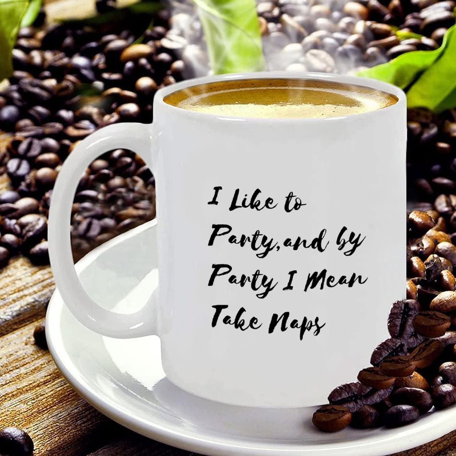 Mug Tasse à Café Et A Thé Blanche Rien Ne Sert De Courir – L'atelier