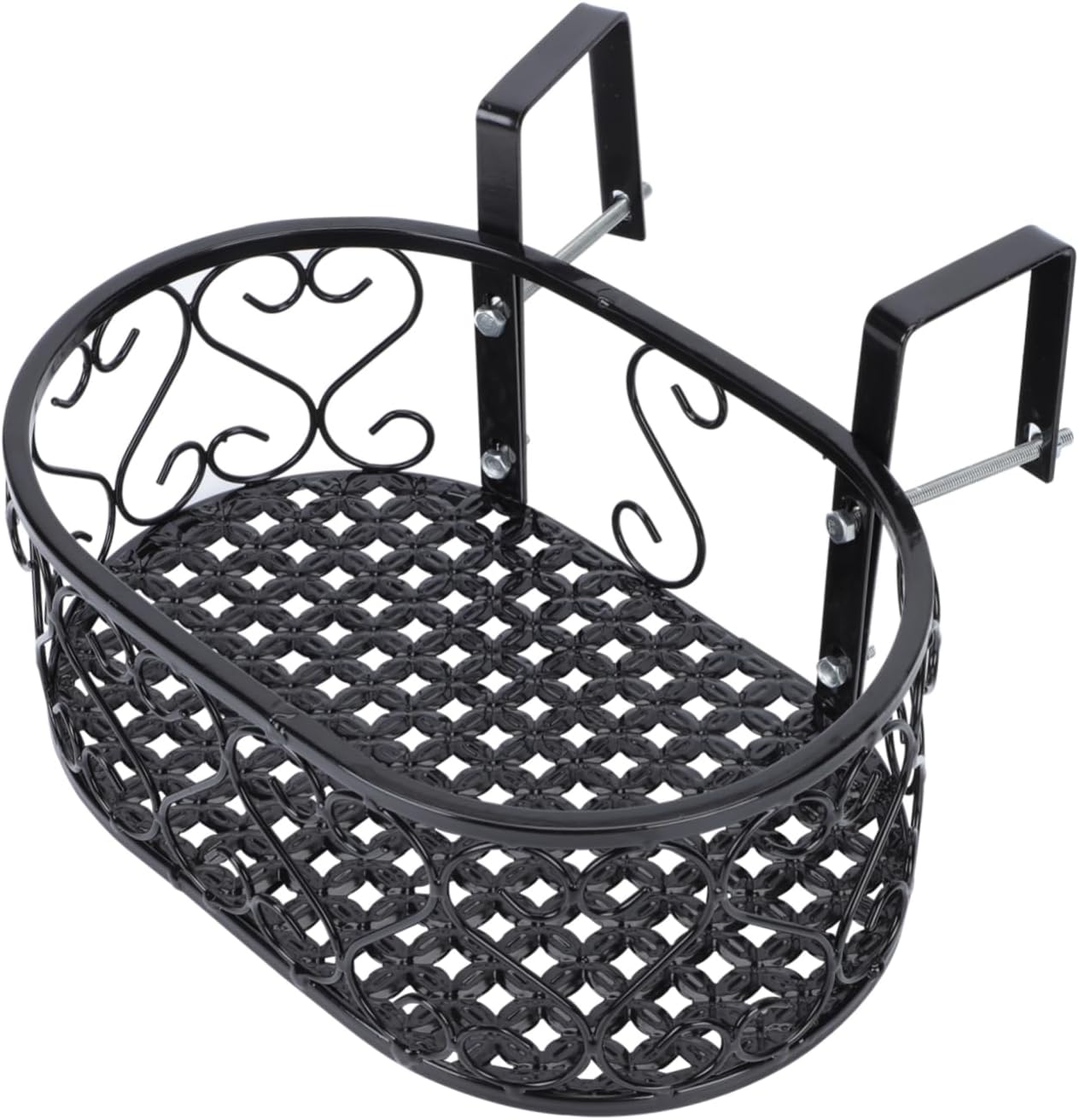 1Pc Hanging Flowerpot Holder Rustproof Decorative Plant Rack for Use for Balcony Courtyard and Vertical Gardening Includes Hooks