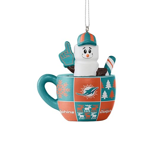 FOCO Miami Dolphins NFL Smores Mug Ornament