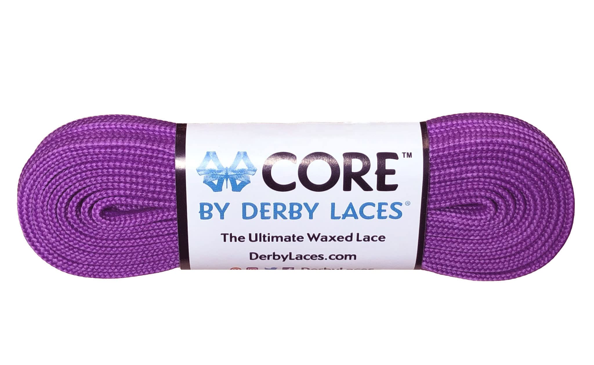 Derby Laces CORE Narrow 6mm Waxed Lace for Figure Skates, Roller Skates, Boots, and Regular Shoes