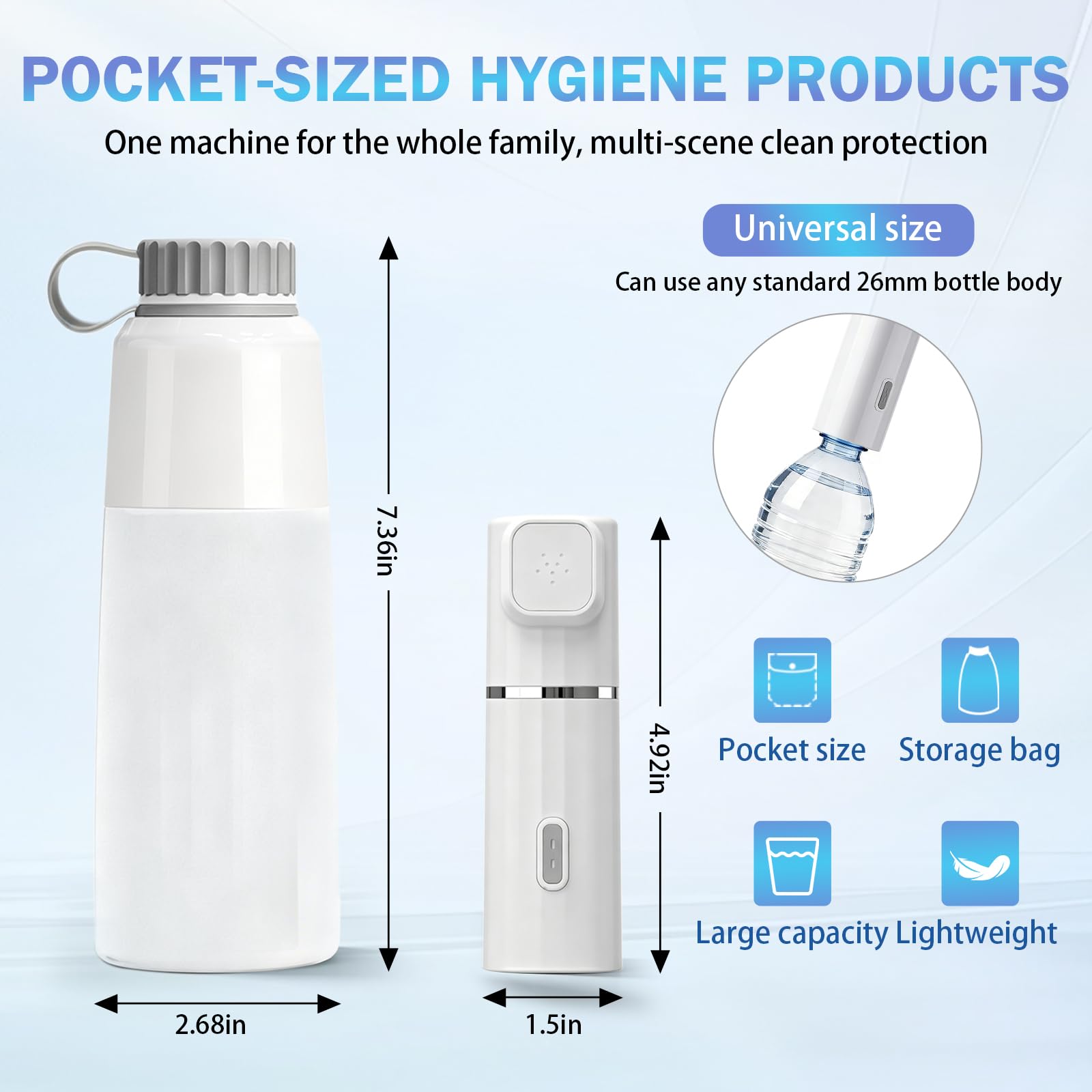 Bidet portatile da viaggio – Bidet elettrico ricaricabile portatile da viaggio per donne e uomini, impermeabile, bidet da viaggio per postpartum e igiene personale