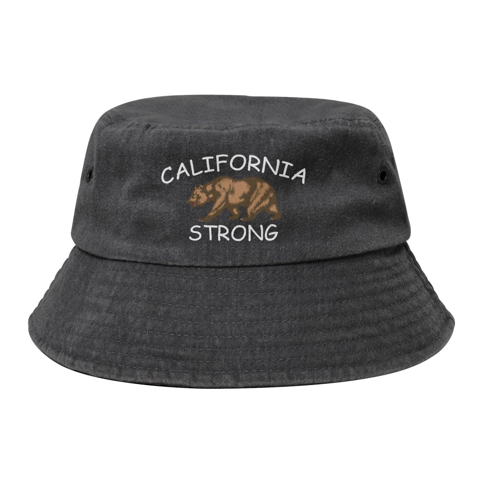 Qauirfe California Strong Fashion Cowboy Denim Fisherman Hat Outdoor Fishing Cap Sun